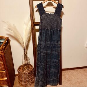 Denim long dress